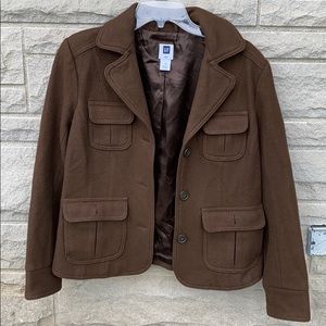Gap brown wool coat Sz Med
